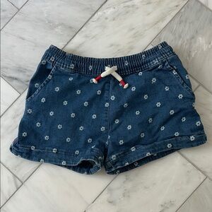 Mini Boden Blue and White Floral Shorts Girls 11